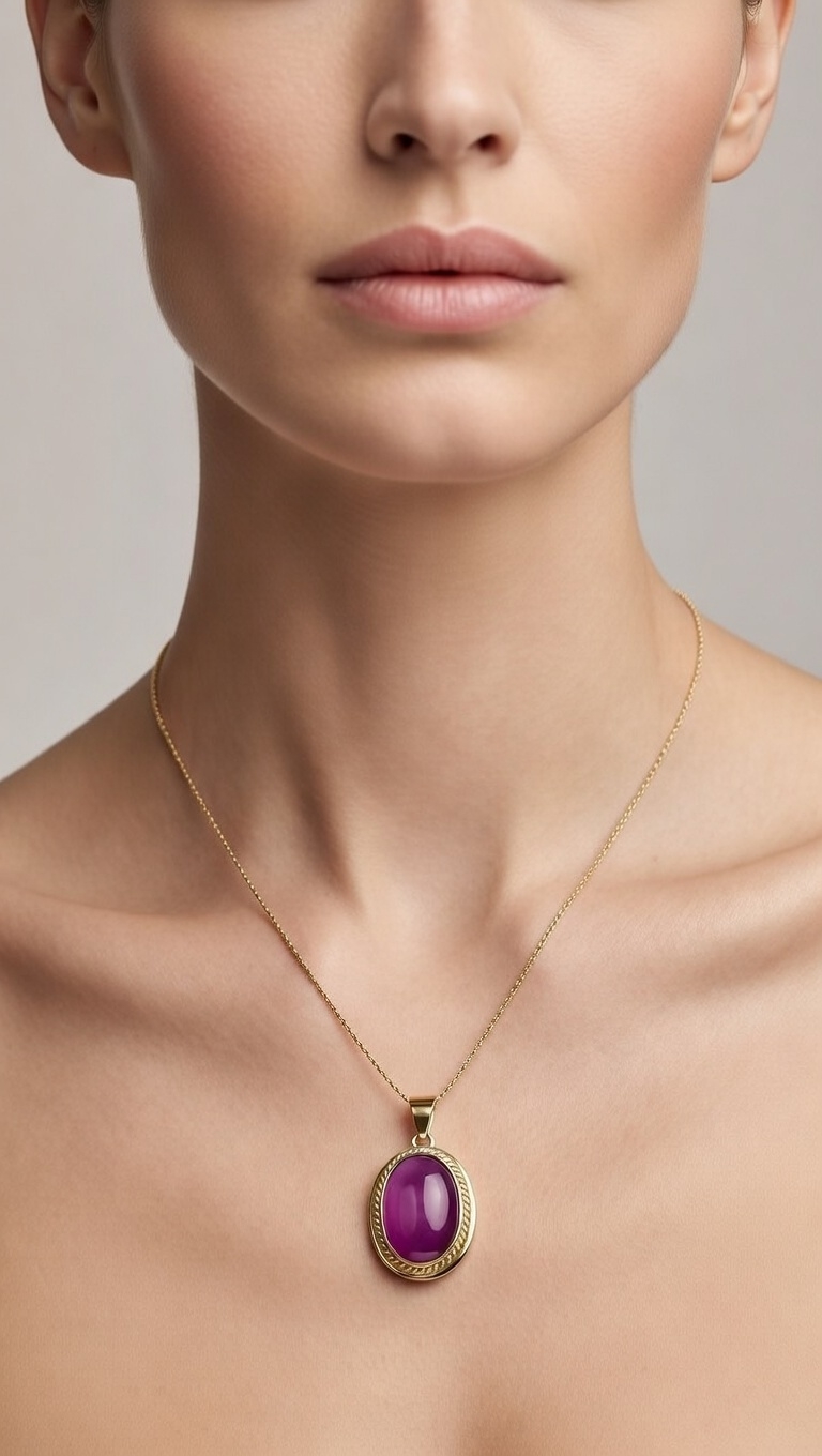 Oval Pendant Necklace