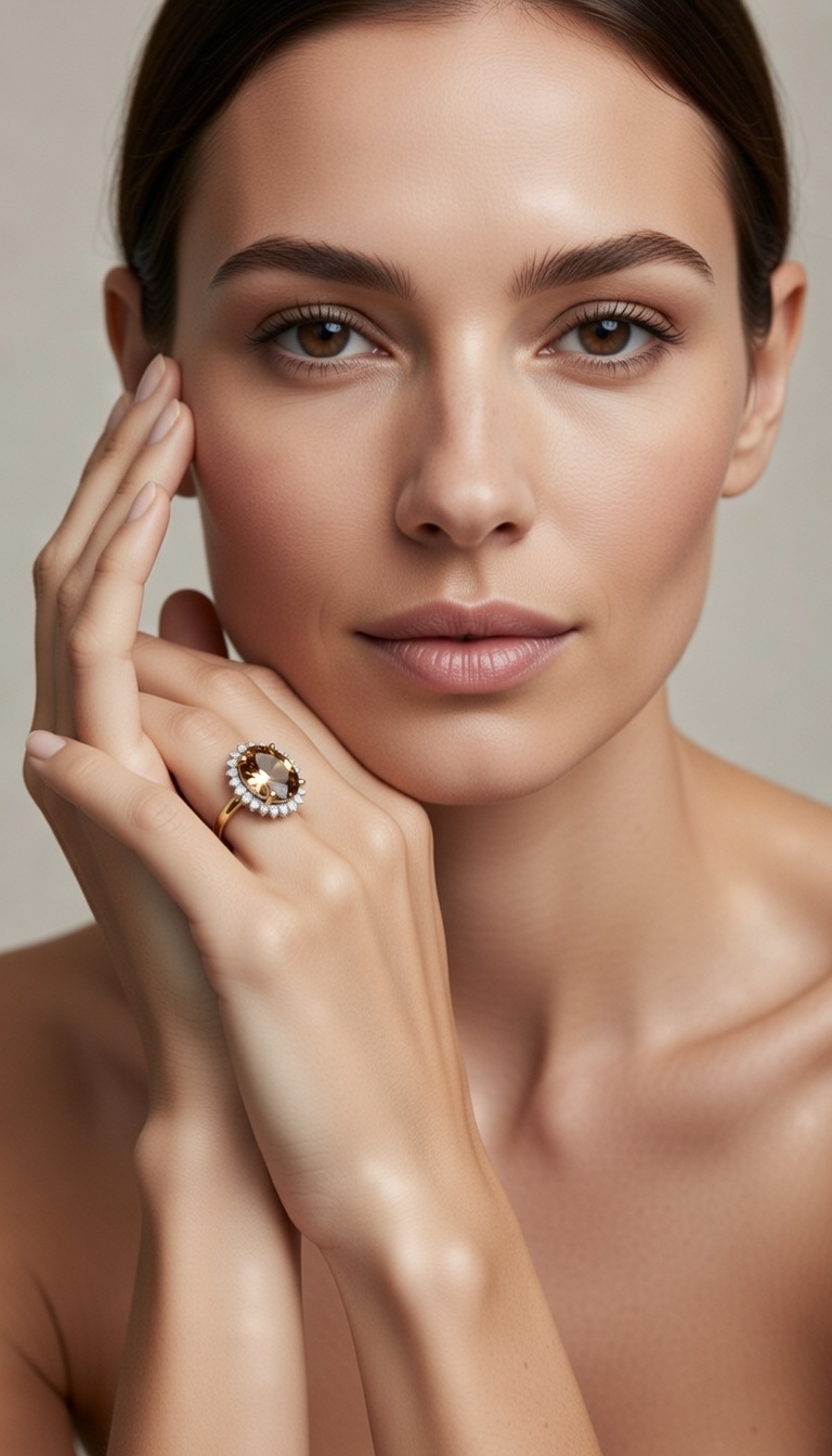 Round Anturage Statement Ring